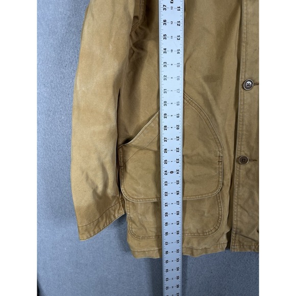 L.L.Bean Barn Field Chore Coat Jacket Mens Large Brown Canvas Distressed - Picture 5 of 11